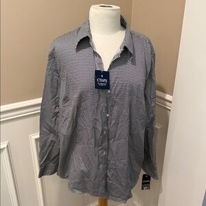Chaps Monochrome Gingham Men's Shirt 2X NWT